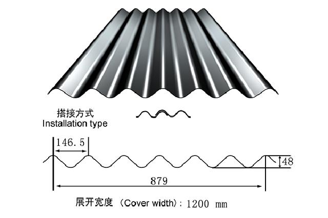 瓦模，加厚波紋板